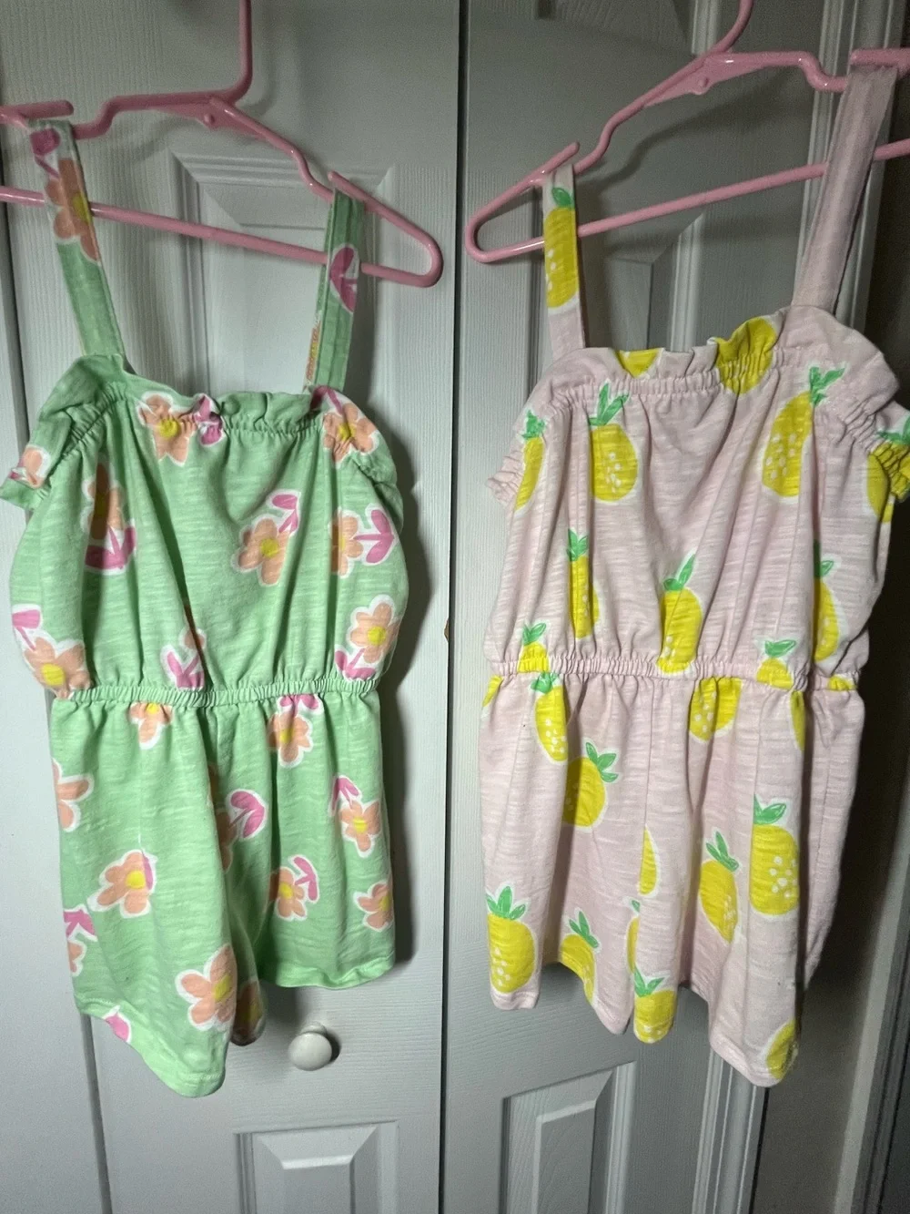 365 kids by Garanimals girls summer rompers size 7 (bundle of 2) - Picture 3 of 13